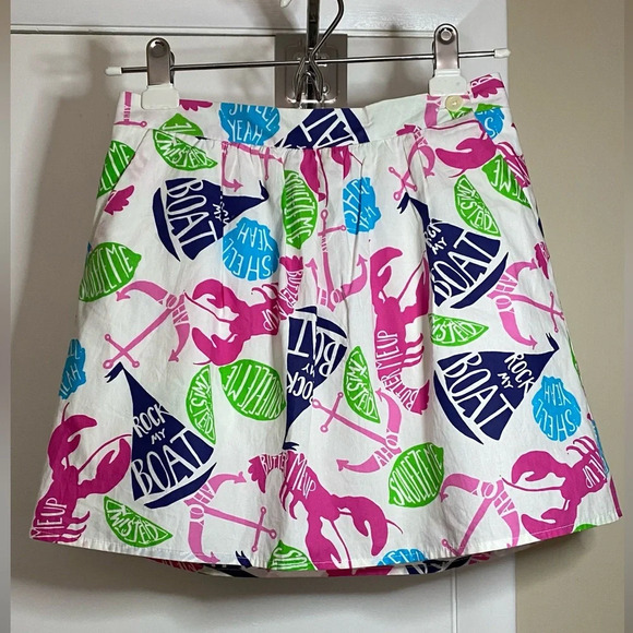 Lily Pulitzer Summer Classic Cotton Mimosa Rock my Boat Skirt Size XS - Picture 1 of 10